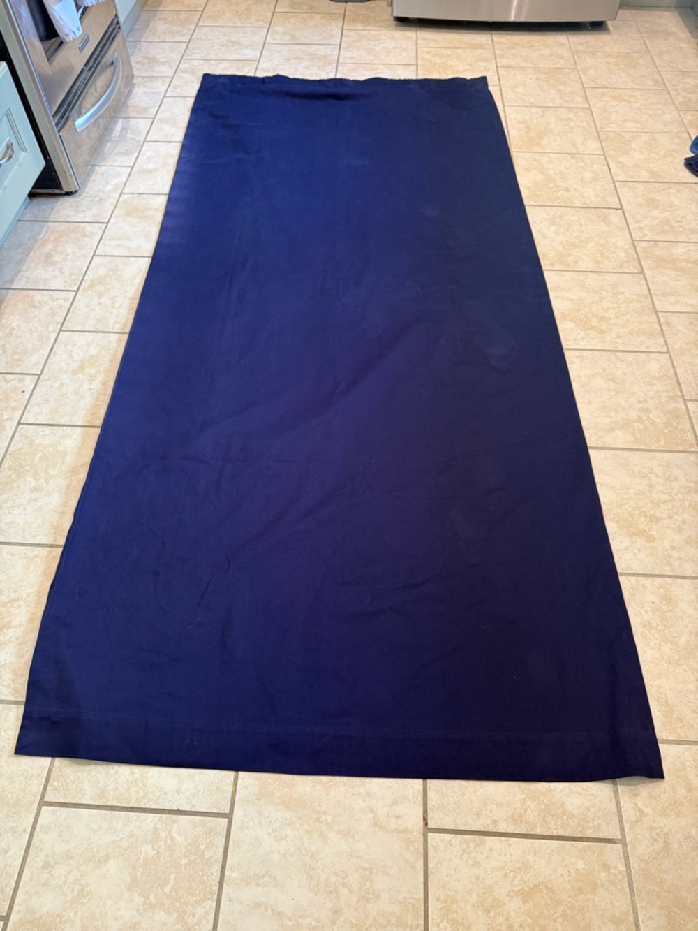 Two Pottery Barn Kids Quincy Cotton Canvas Blackout Curtains in Navy 44x96 - Picture 4 of 7